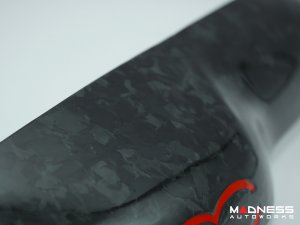 FIAT 500 Trunk Handle Cover - Carbon Fiber - Gloss Forged Carbon w/ Red Accent